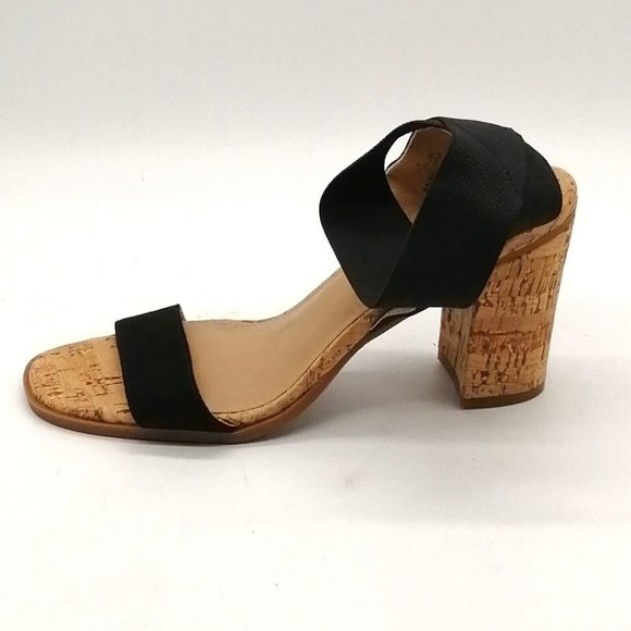 Maurices Womens Hillary High Heel Ankle Strap Black Sandal Cushioned Sz‎ 8 M - Picture 1 of 9